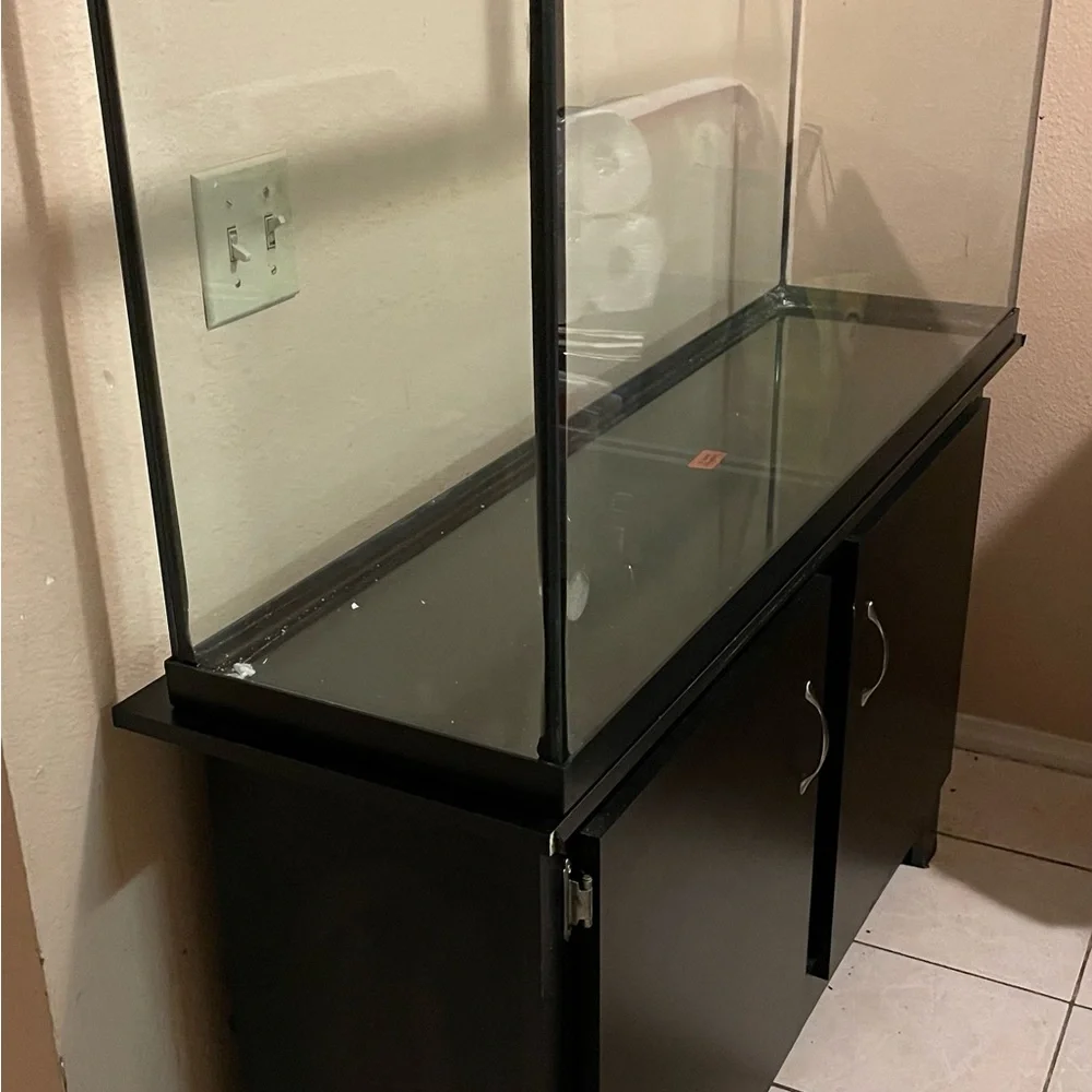 Fish Tank /Color: Black/ Size: 60 Gallon/Measurement/48.5” W x 12.75” D x 25” H.